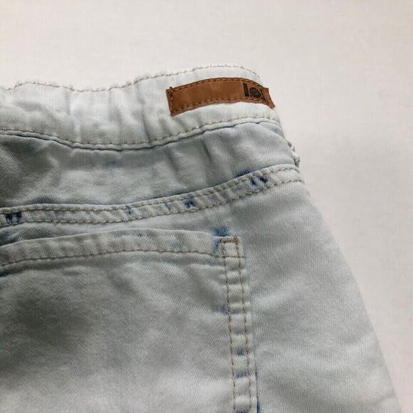 LEI Ashley Low Rise Womens Jean Shorts 1 Fringe Lace Hippie BOHO L.E.I. - Picture 4 of 7